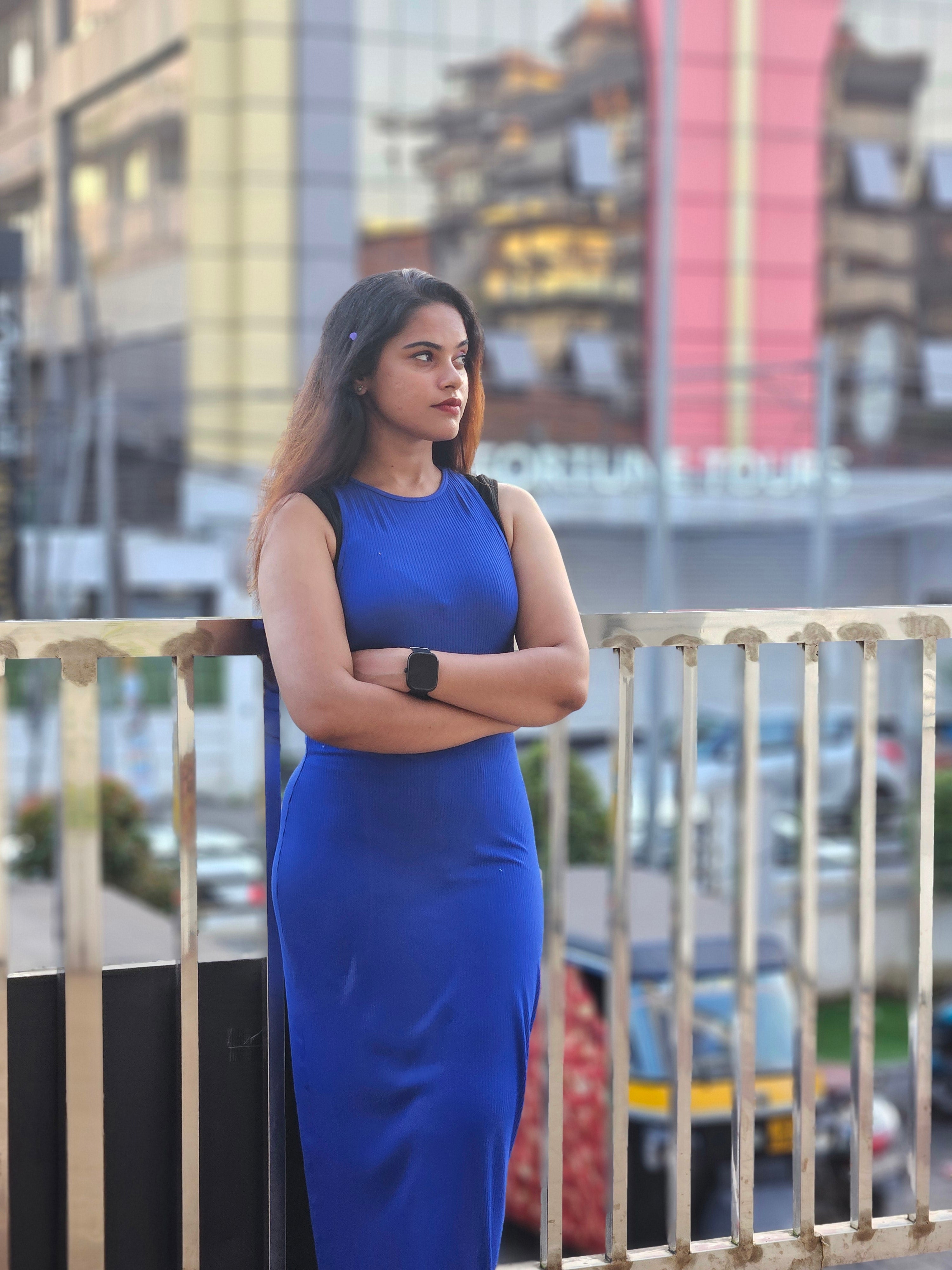 Blue aline shape wear dress