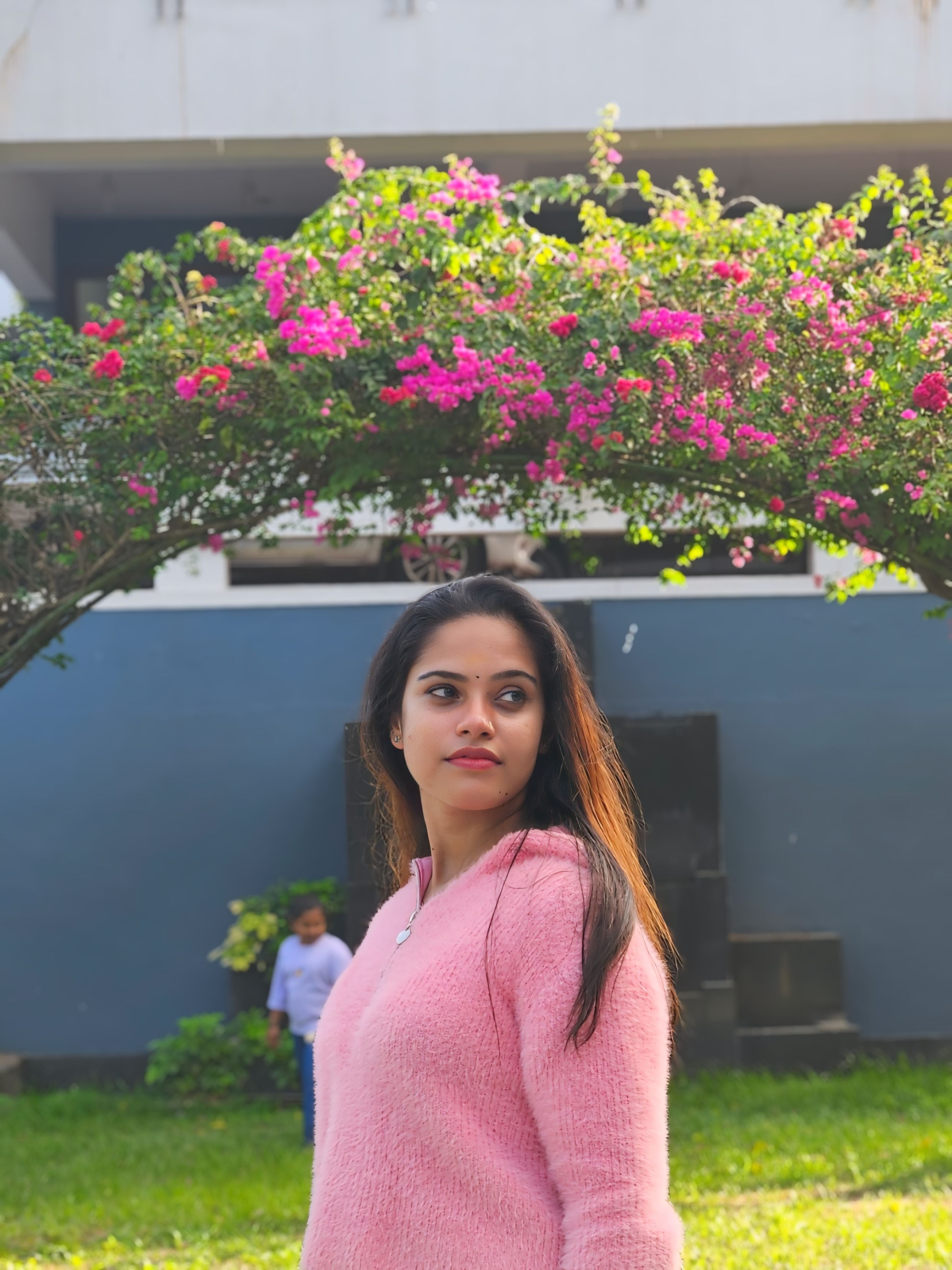 Pink furry sweater tshirt