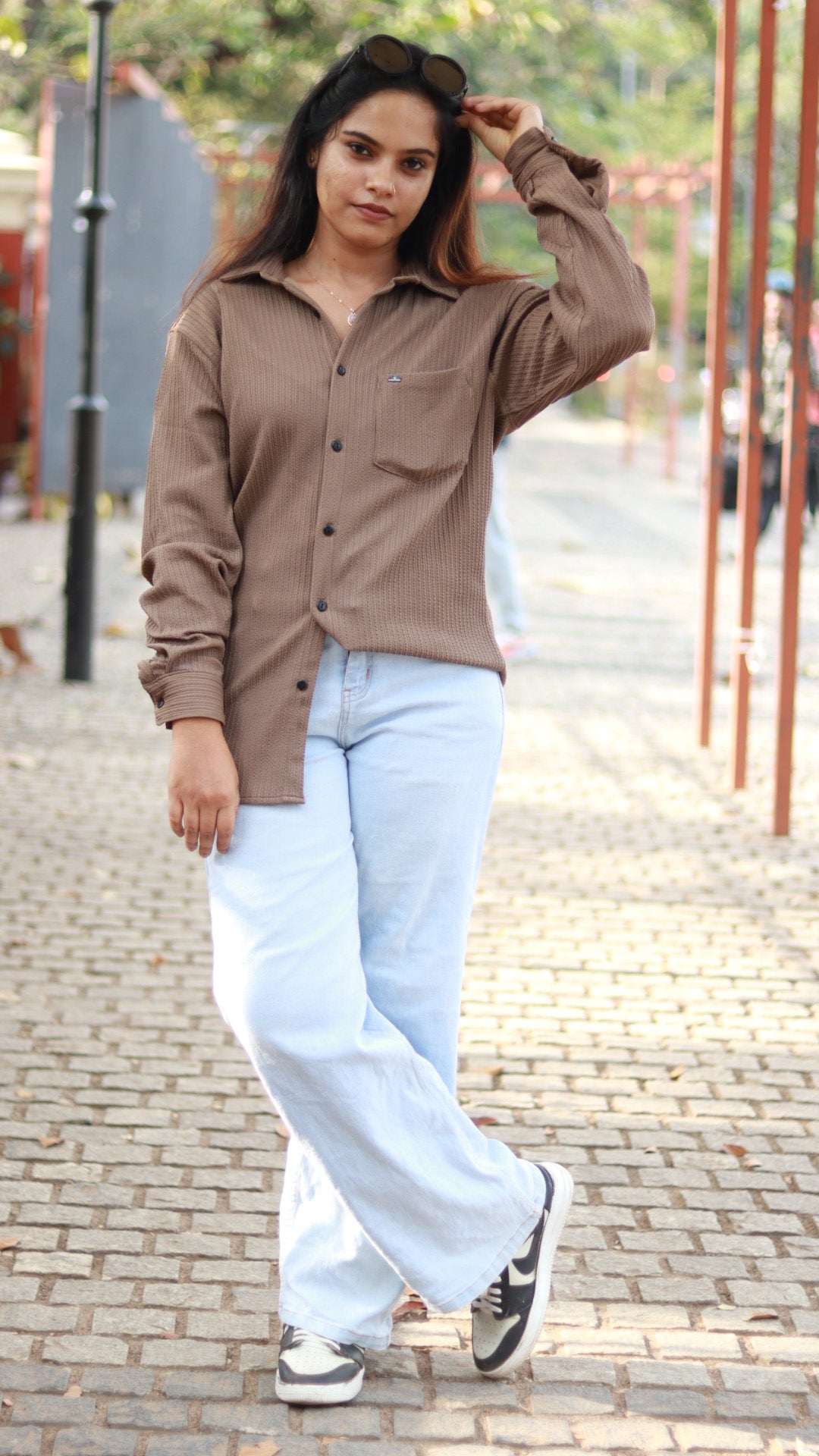 Coffee brown women's shirt