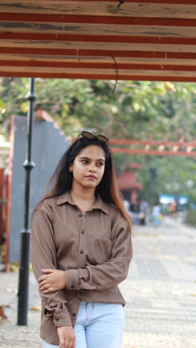 Coffee brown women's shirt